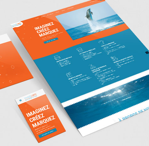 Site web pour une agence créative en communication visuelle et impression numérique